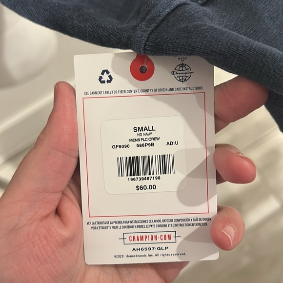 Champion Men's Sweatshirt Mineral Dye Graphic Crewneck Sweatshirt Size S - Picture 2 of 6